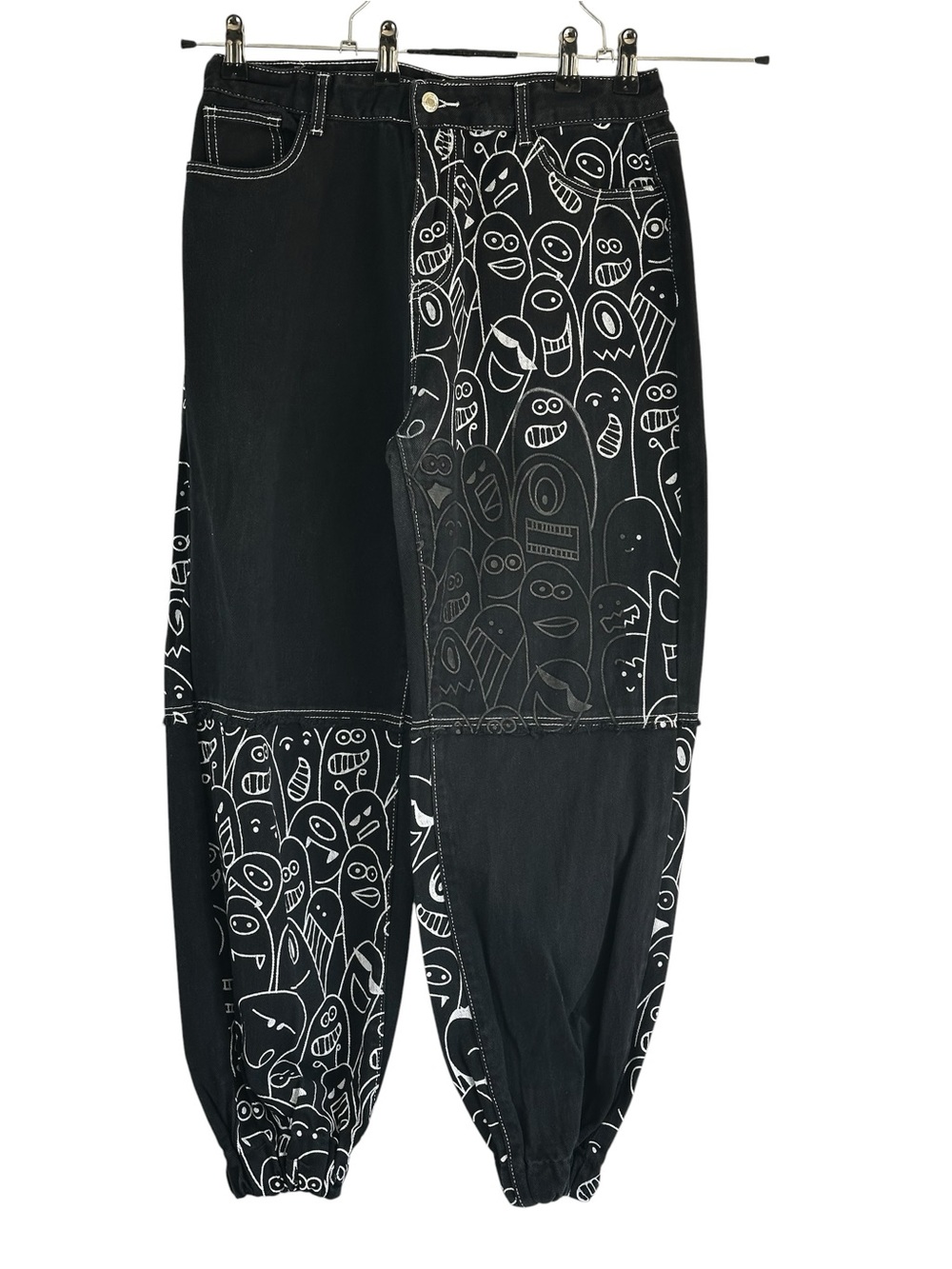 SHEIN Graphic Patchwork Balloon Jeans | Y2K Cartoon Print Baggy Denim | Women’s
